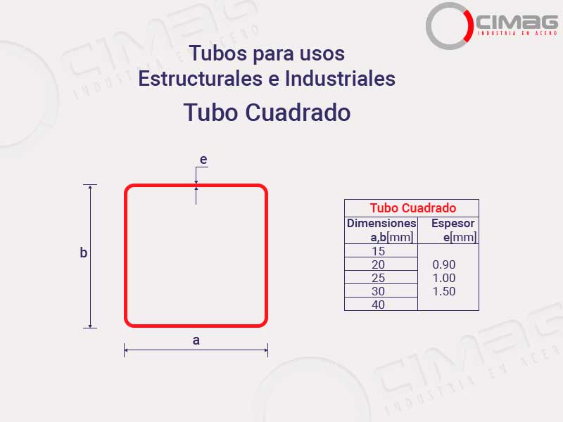 Cimag Bolivia Tubos Estructurales e Industriales - Tubo Cuadrado